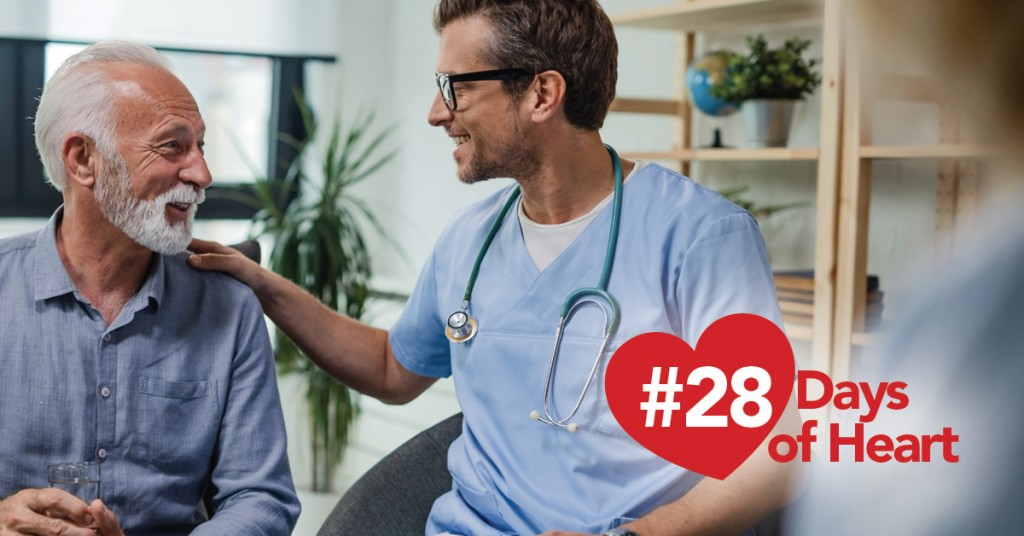 28 Days of Heart: Medical provider with elderly male patient